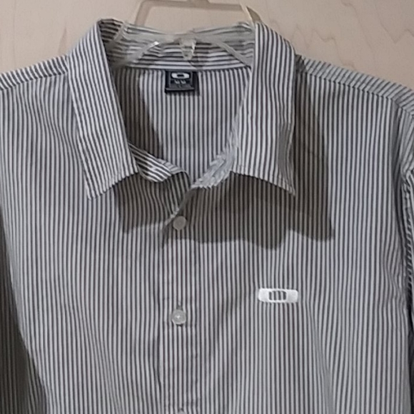 Oakley Other - Oakley Dress Shirt Grey-White Stripe